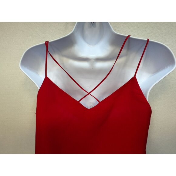 Leonisa Women's Cami Tank Top Summer Size S Red Solid Sleeveless Lightweight - Picture 5 of 9